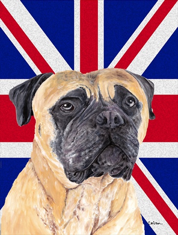 Mastiff with English Union Jack British Flag Flag Garden Size