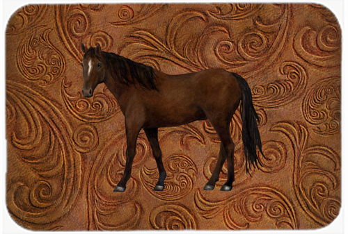 Horse Glass Cutting Board Large Size