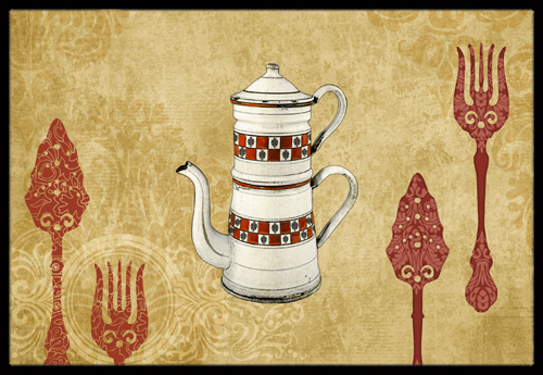 Teapot Welcome Indoor Or Outdoor Mat 18 x 27 In.