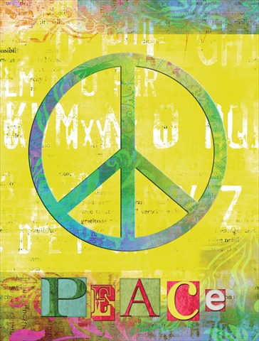 Artsy Peace Flag Garden Size