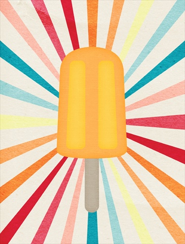 Orange Popsicle Flag Garden Size