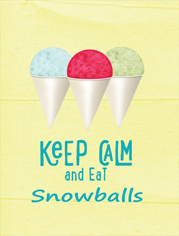 SB3109GF Keep Calm And Eat Snowballs Flag Garden Size