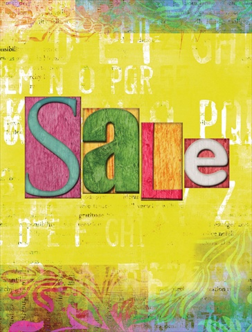 Artsy Sale Flag Canvas House Size