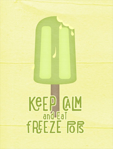 Keep Calm And Eat Freeze Pops Popsicle Flag Canvas House Size