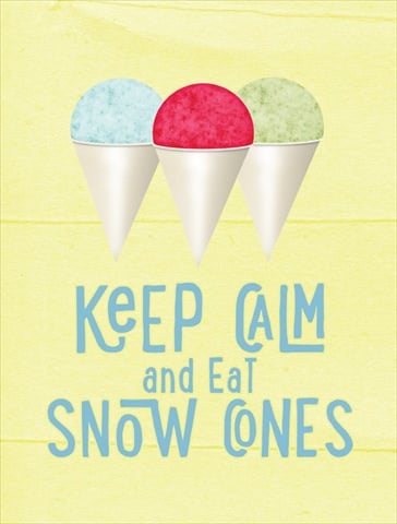 Keep Calm And Eat Snow Cones Flag Canvas House Size