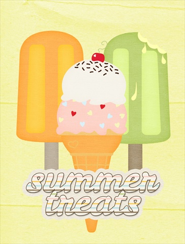 Summer Treats Flag Canvas House Size