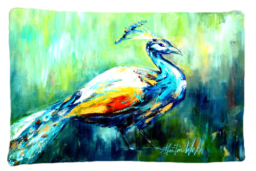 Proud Peacock Green Moisture Wicking Fabric Standard Pillowcase
