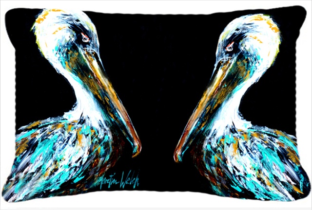 Dressed In Black Pelican Indoor & Outdoor Fabric Decorative Pillow