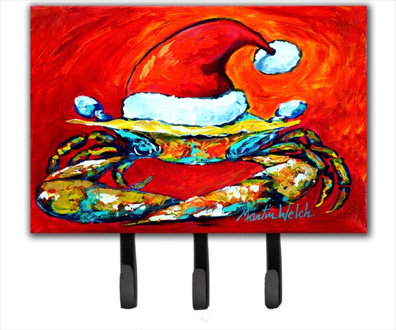 Crab In Santa Hat Santa Claws Leash Or Key Holder