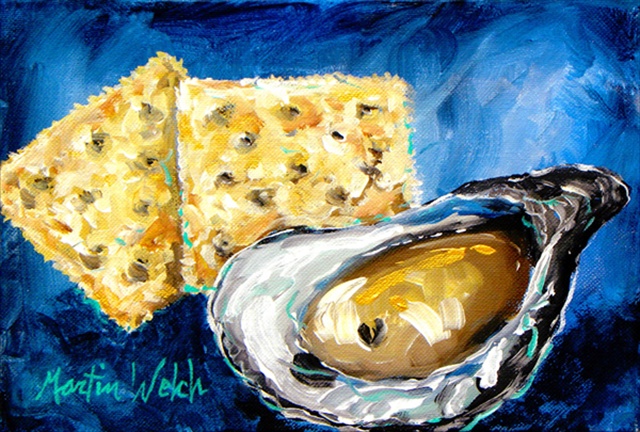Picture of Carolines Treasures MW1089PLMT Oysters Two Crackers Fabric Placemat