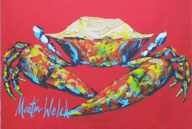 Picture of Carolines Treasures MW1096PLMT Crab Seafood One Fabric Placemat