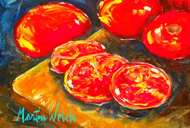 Picture of Carolines Treasures MW1099PLMT Vegetables - Tomatoes Slice It Up Fabric Placemat