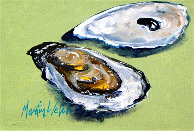 Picture of Carolines Treasures MW1102PLMT Oysters Two Shells Fabric Placemat