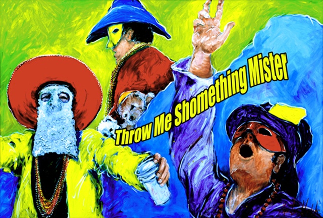 Picture of Carolines Treasures MW1108PLMT Mardi Gras Throw Me Something Mister Fabric Placemat
