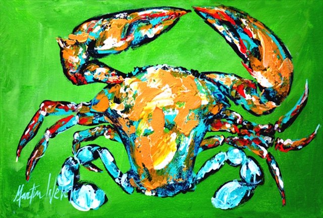 Picture of Carolines Treasures MW1154PLMT Wide Load Crab Fabric Placemat
