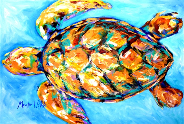 Picture of Carolines Treasures MW1150PLMT Sand Dance Turtle Fabric Placemat
