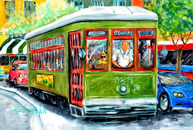 Picture of Carolines Treasures MW1152PLMT Street Car Fabric Placemat