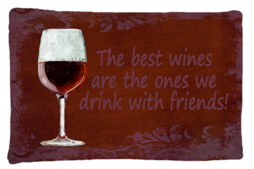 SB3068PILLOWCASE The Best Wines Are The Ones We Drink With Friends Moisture Wicking Fabric Standard Pillowcase