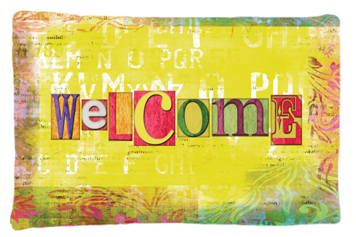SB3097PILLOWCASE Artsy Welcome Moisture Wicking Fabric Standard Pillowcase