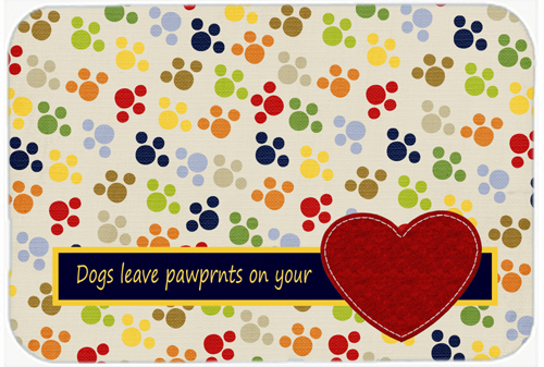 Dogs Leave Pawprints On Your Heart Glass Cutting Board - Large