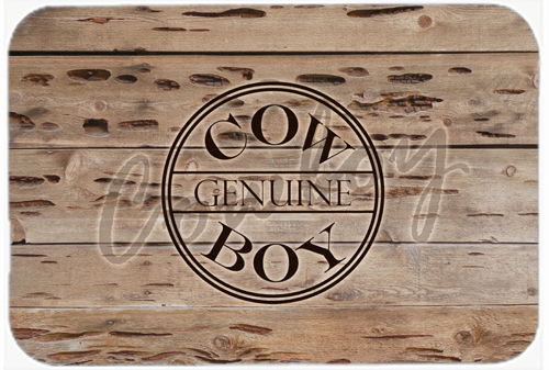 Genuine Cow Boy Branded Glass Cutting Board - Large