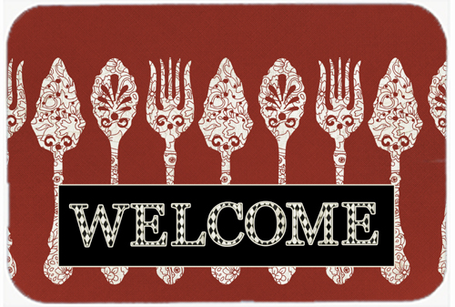 Serving Spoons Welcome Glass Cutting Board - Large