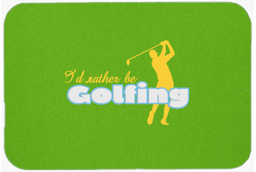I Had Rather Be Golfing Man On Green Glass Cutting Board - Large