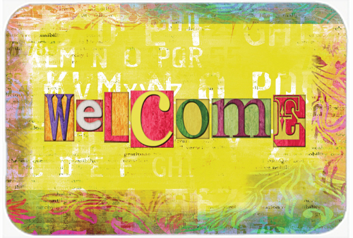 Artsy Welcome Glass Cutting Board - Large