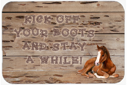 SB3064MP 7.75 x 9.25 In. Kick Off Your Boots And Stay A While Mouse Pad- Hot Pad Or Trivet