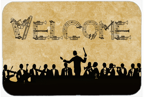 SB3071MP 7.75 x 9.25 In. Welcome Symphony Mouse Pad- Hot Pad Or Trivet
