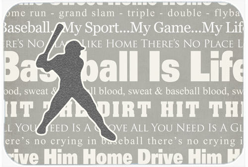 7.75 x 9.25 In. Baseball Is Life Mouse Pad- Hot Pad Or Trivet