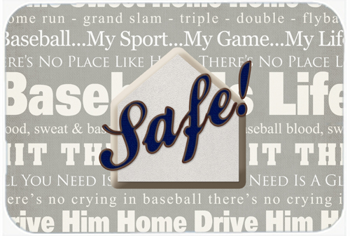 SB3079MP 7.75 x 9.25 In. Safe At Home Mouse Pad- Hot Pad Or Trivet