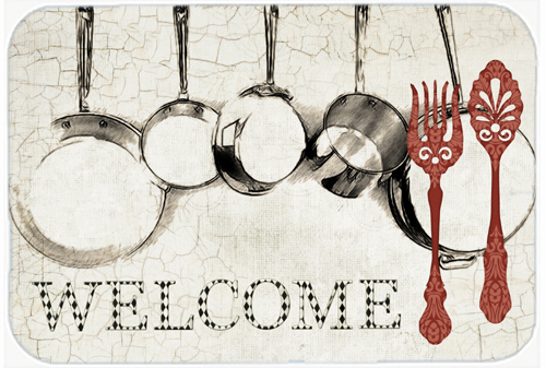 7.75 x 9.25 In. Pots And Pans Welcome Mouse Pad, Hot Pad Or Trivet