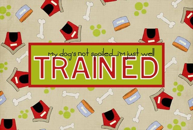 Picture of Carolines Treasures SB3051PLMT My Dogs Not Spoiled I Am Just Well Trained Fabric Placemat