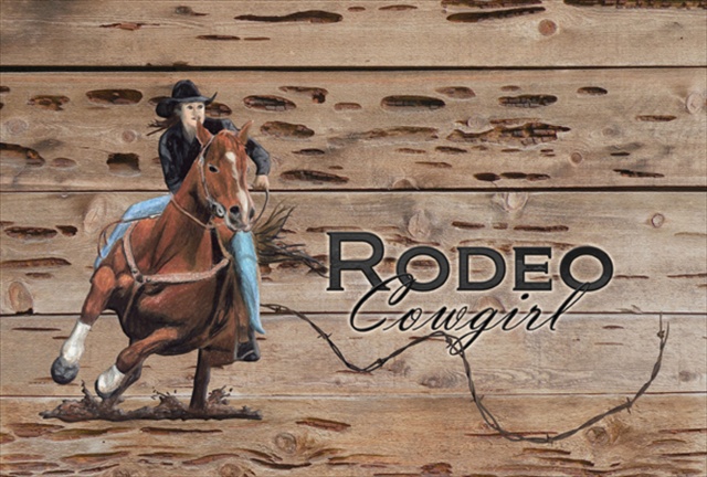 Picture of Carolines Treasures SB3055PLMT Rodeo Cowgirl Barrel Racer Fabric Placemat