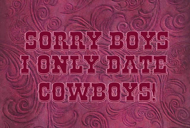 Picture of Carolines Treasures SB3062PLMT Sorry Boys I Only Date Cowboys In Pink Fabric Placemat
