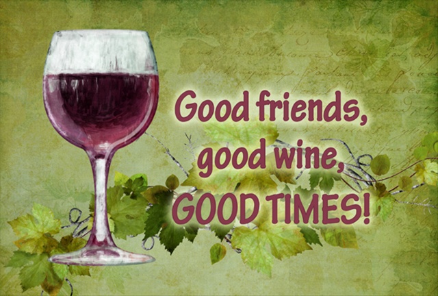 Picture of Carolines Treasures SB3070PLMT Good Friends- Good Wine- Good Times Fabric Placemat