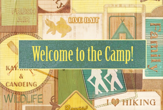Picture of Carolines Treasures SB3080PLMT Welcome To The Camp Fabric Placemat