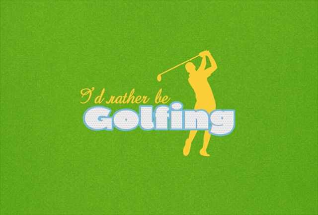 Picture of Carolines Treasures SB3092PLMT I Had Rather Be Golfing Man On Green Fabric Placemat