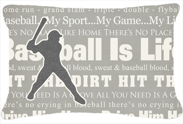 Baseball Is Life Indoor & Outdoor Fabric Decorative Pillow