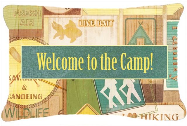 Welcome To The Camp Indoor & Outdoor Fabric Decorative Pillow