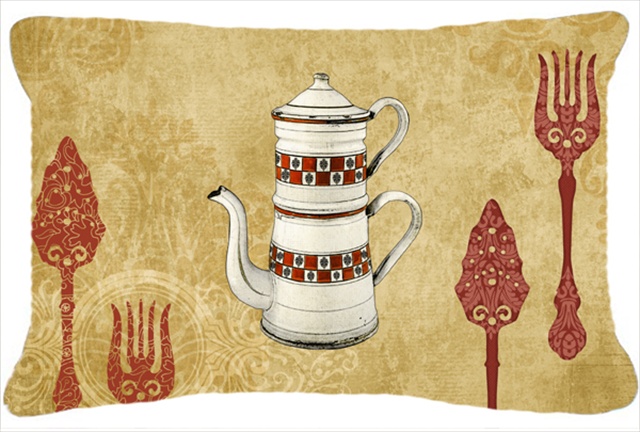 Teapot Welcome Indoor & Outdoor Fabric Decorative Pillow