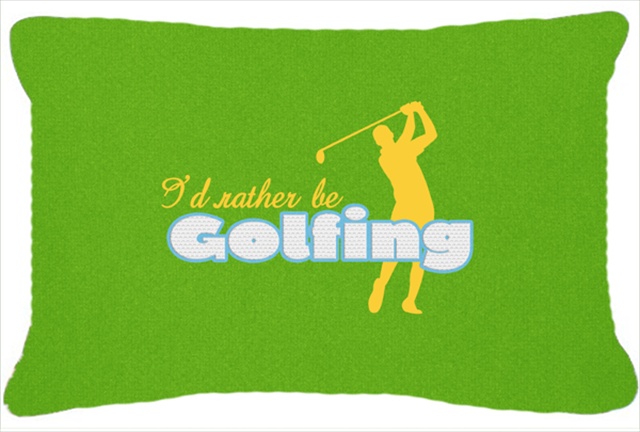 I Had Rather Be Golfing Man On Green Indoor & Outdoor Fabric Decorative Pillow