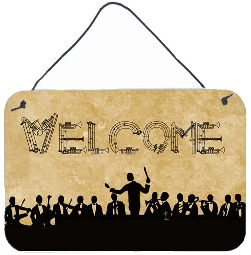 Welcome Symphony Aluminium Metal Wall Or Door Hanging Prints