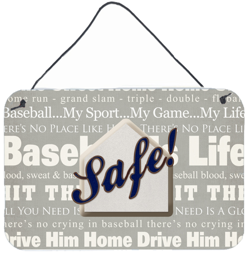 Safe At Home Aluminium Metal Wall Or Door Hanging Prints