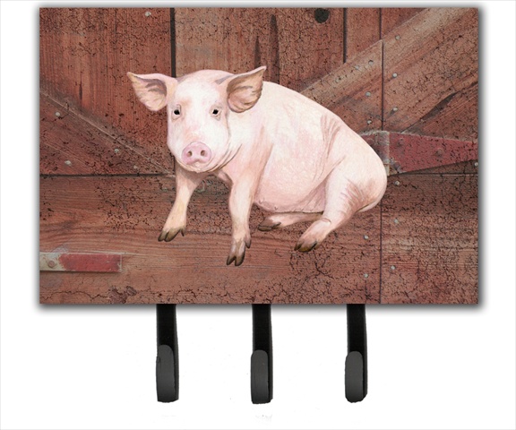 Pig At The Barn Door Leash Or Key Holder