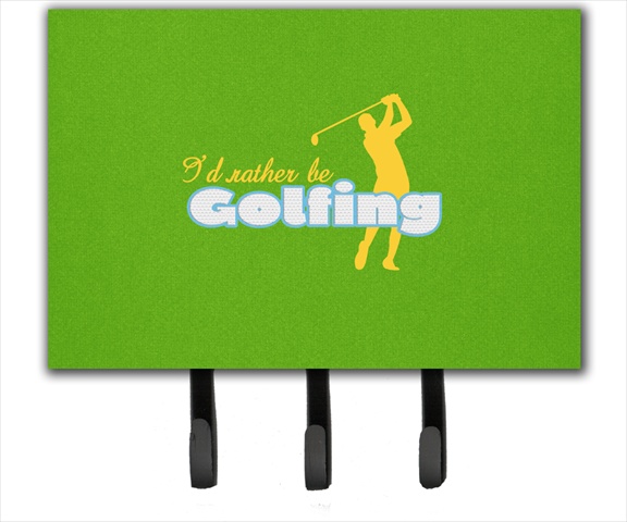 SB3092TH68 I Had Rather Be Golfing Man On Green Leash Or Key Holder