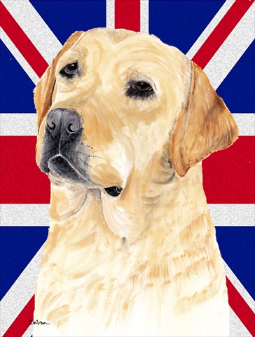 Labrador With English Union Jack British Flag Flag Garden Size