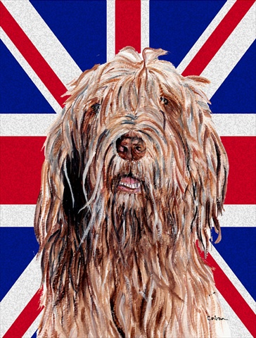 Otterhound With English Union Jack British Flag Flag Canvas House Size