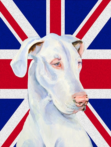 Great Dane With English Union Jack British Flag Flag Garden Size
